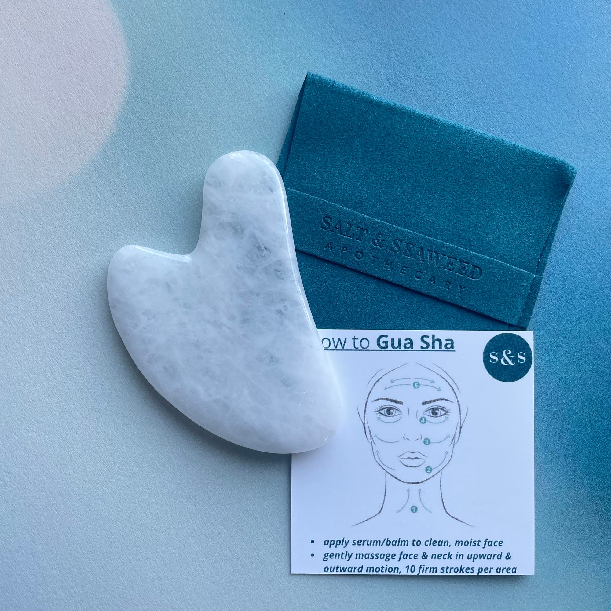 GUA SHA FACIAL MASSAGE STONE - Salt and Seaweed Apothecary