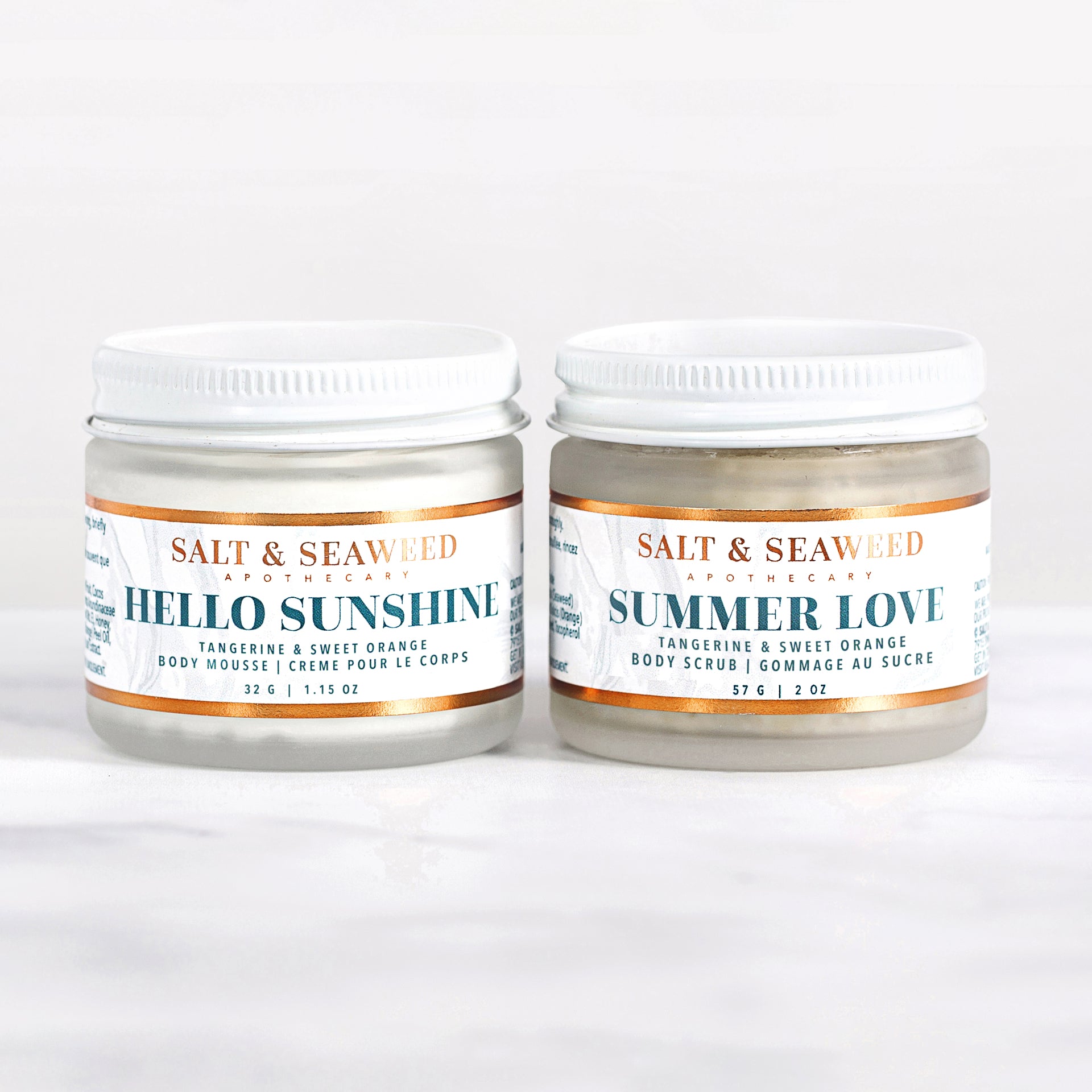 HELLO SUNSHINE MOUSSE & SUMMER LOVE SCRUB MINI DUO - Salt and Seaweed Apothecary